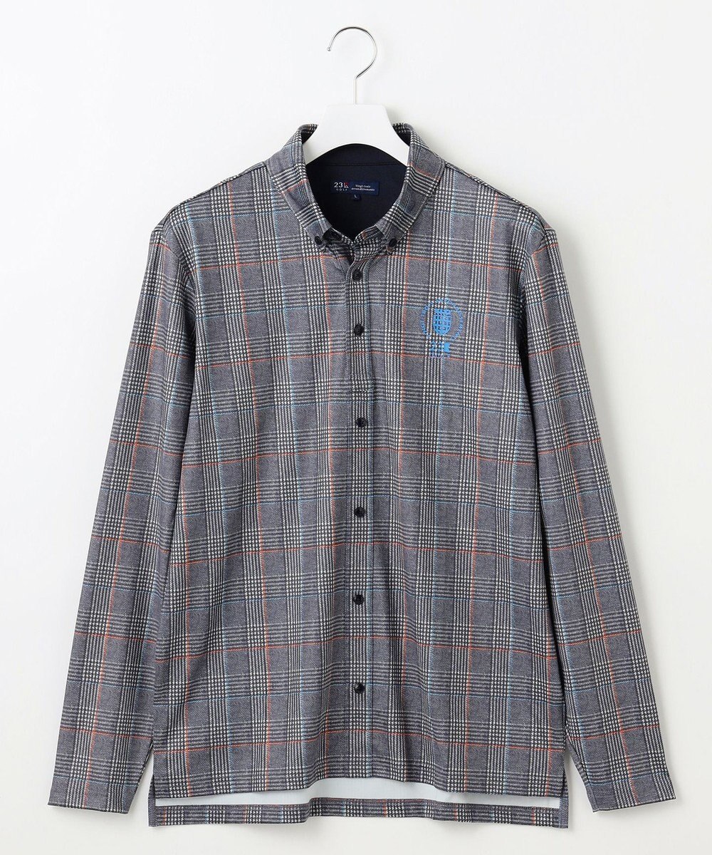 23区GOLF 【MEN】【吸水速乾/UVカット】タータンチェック柄長袖シャツ 