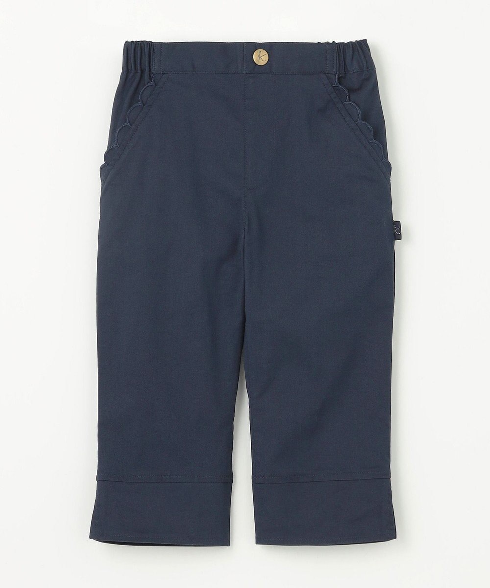 組曲 KIDS 【110-140㎝】スカラップポケット７分丈 パンツ 