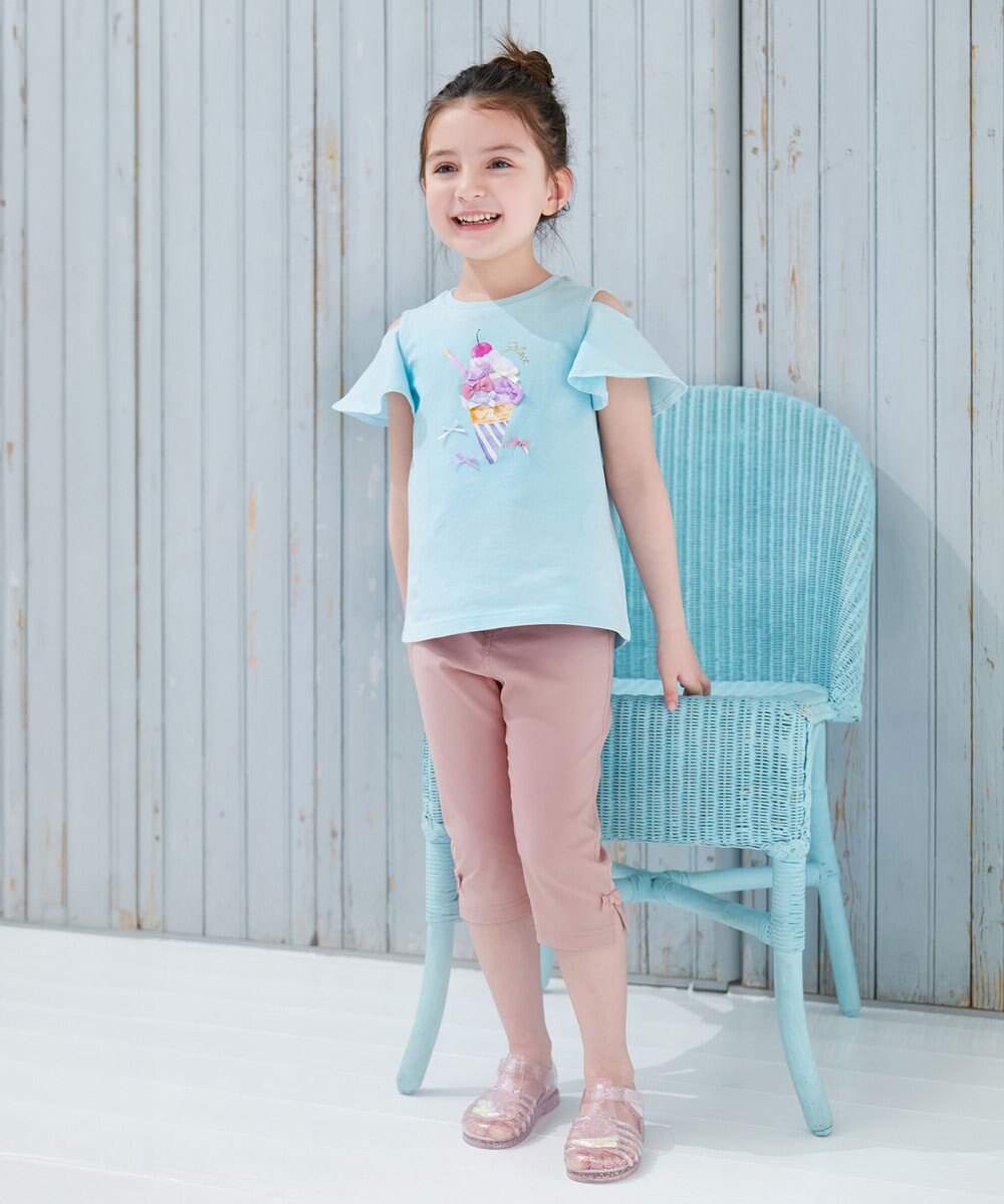 ANY KIDS 接触冷感 しろくま オフショルダー Tシャツ 