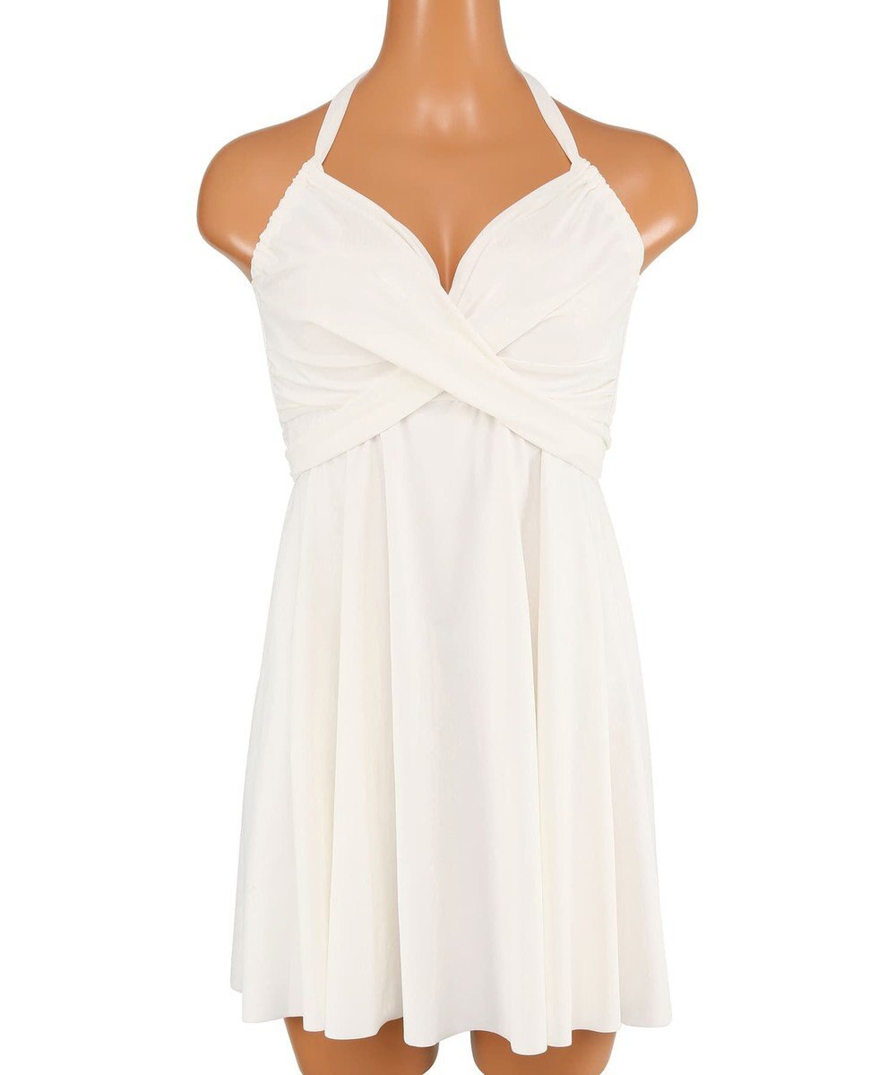 San-ai Resort（三愛水着楽園） ワコール定番商品カップ使用、GHIカップの大きなお胸に対応【グラマラスフィット】クロスワイヤーAライン水着　11EF-ML・13GHI-L LL 