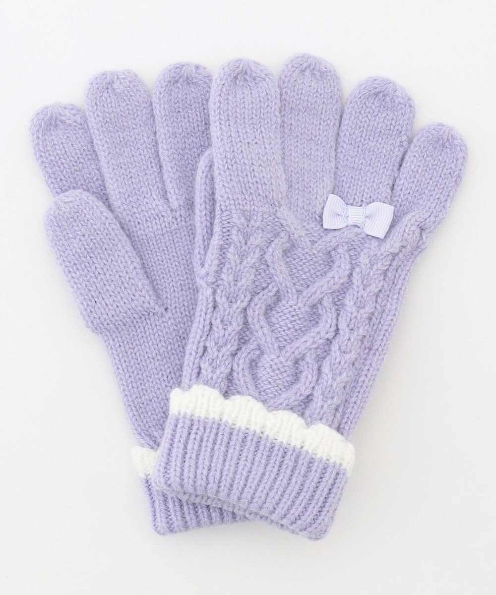 ANY KIDS ケーブルニット手袋 