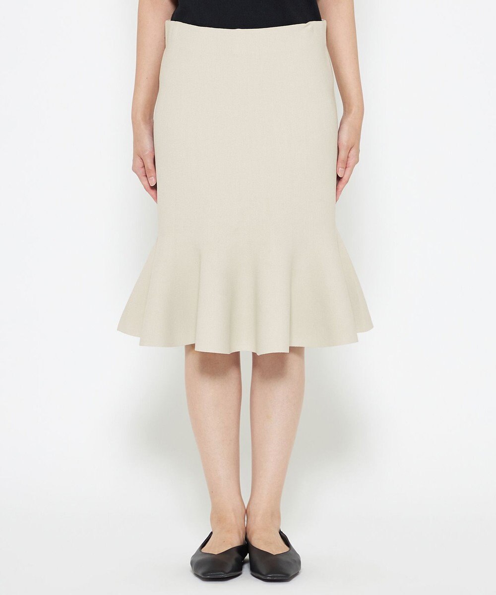 uncrave 【洗える】スムースニット ミニスカート（uncrave WHITE） 