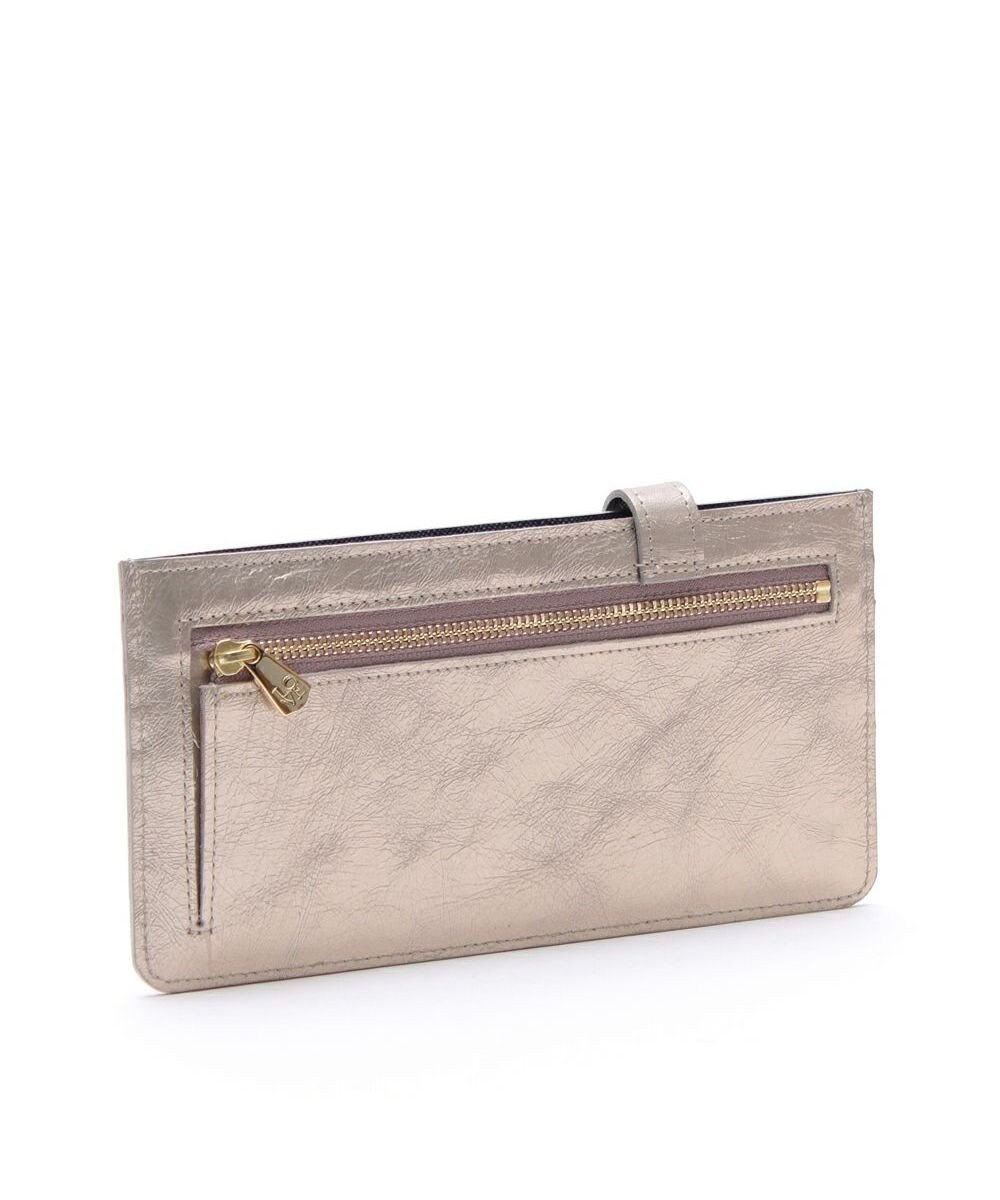 A.D.M.J. 【牛革】イタリアンレザークラックメタルスリムウォレット 