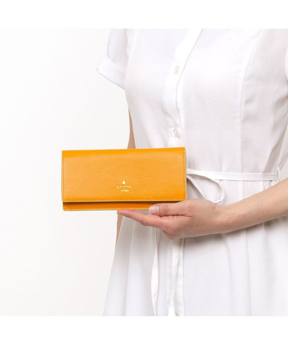 LANVIN en Bleu リム 被せ薄マチ長財布 