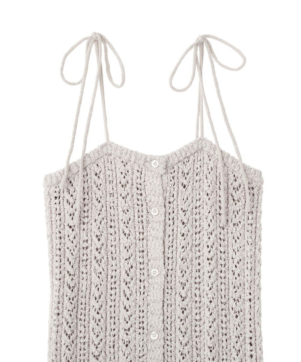 earth music&ecology 【予約】透かし編みニットキャミビスチェ 