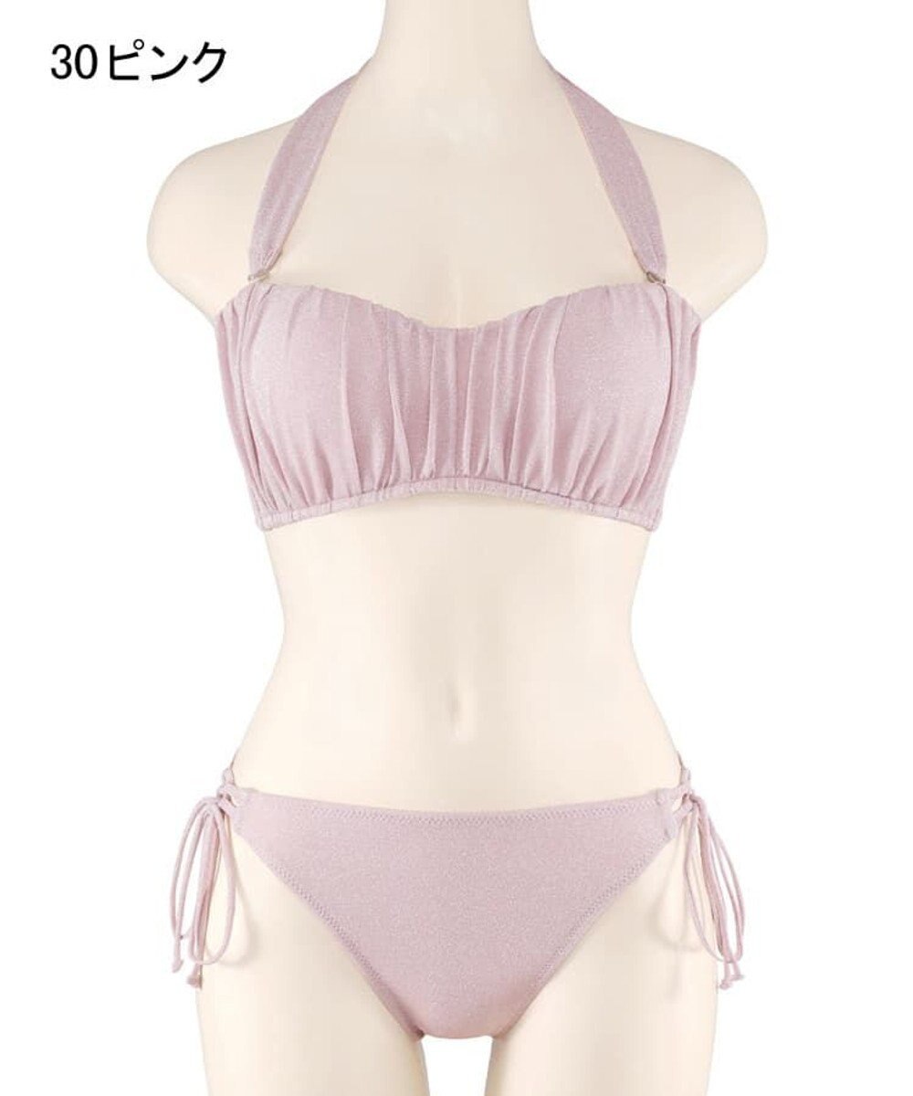 San-ai Resort（三愛水着楽園） 軽い着け心地でしっかり盛れる【楽盛り水着】　ラメギャザーワイヤー水着　9M　【San-ai Resort（サンアイリゾート）】 