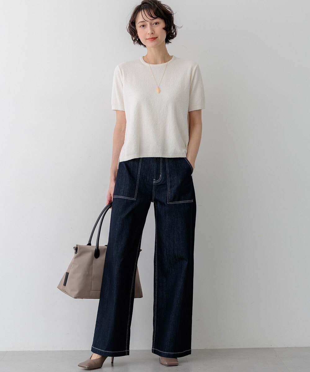 23区 L 【先行予約/見上愛さん着用】23区 Summer DENIM ベイカーパンツ 