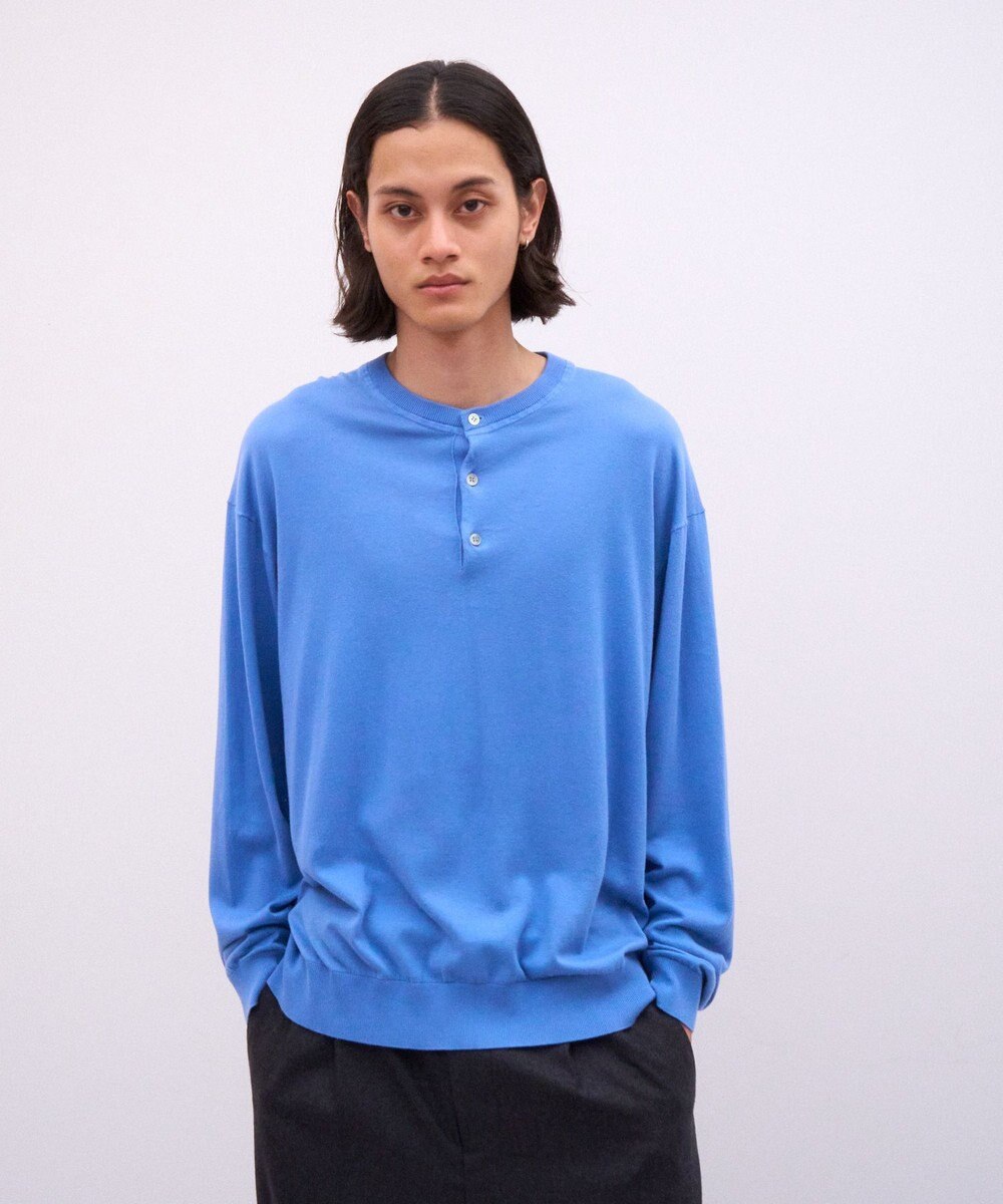 ATON SMOOTH SUVIN | ヘンリーネックセーター - UNISEX 