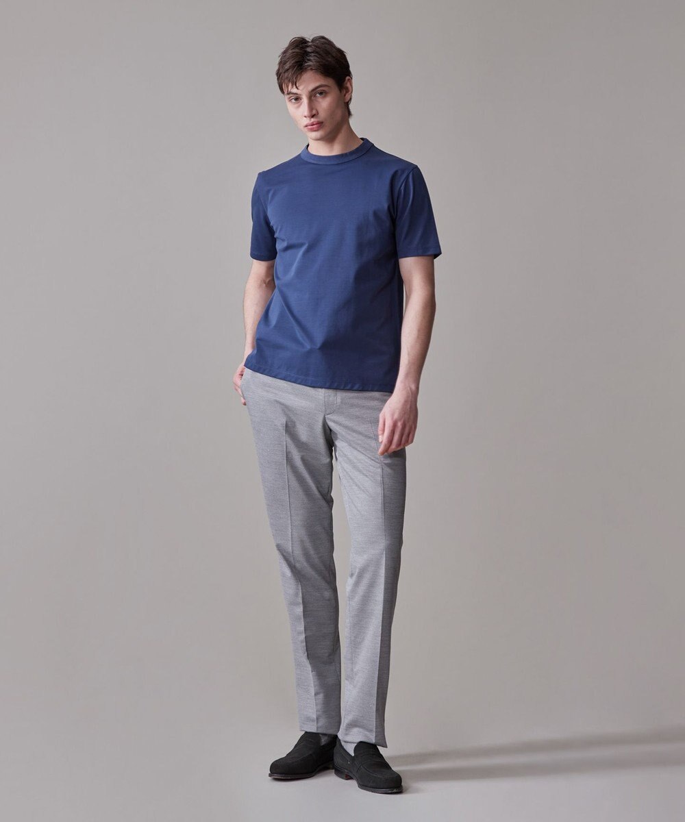 J.PRESS MEN シルクのような光沢感の上品Tシャツ【UVカット / 接触冷感 / 吸水速乾】【J.PRESS PREMIUM JERSEY】ポンチクルーネック Tシャツ 