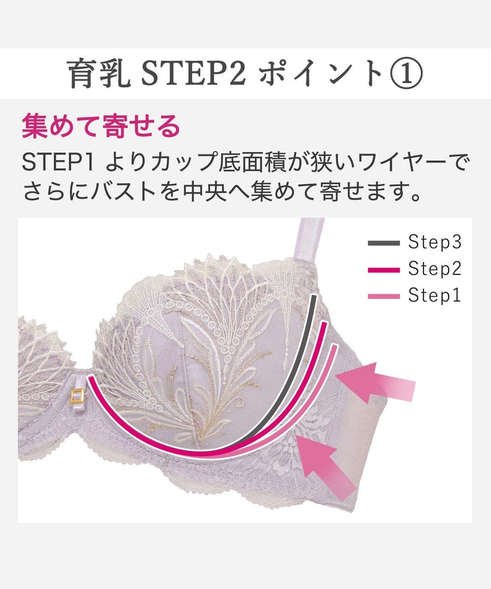 BRADELIS New York 【BRADELIS New York/ 育乳補整ブラ・STEP2 寄せる】ローズステップ2ブラ26S1 補正下着 しっかり谷間を作るブラ 