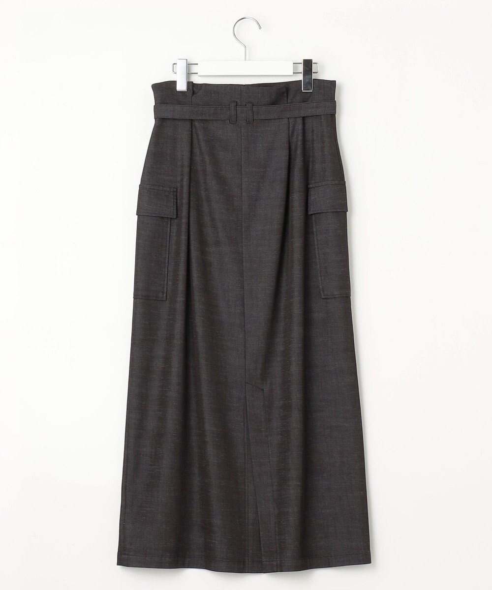 23区 【洗える】デニムライクシャンブレー Iライン スカート 