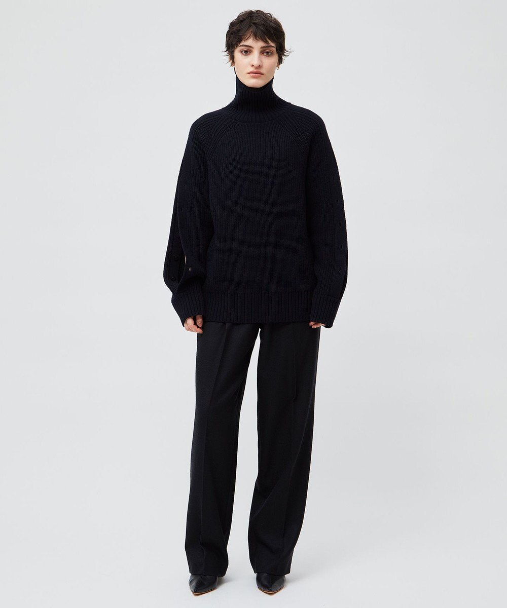 BEIGE， TERNES / フロントジップワイドパンツ 