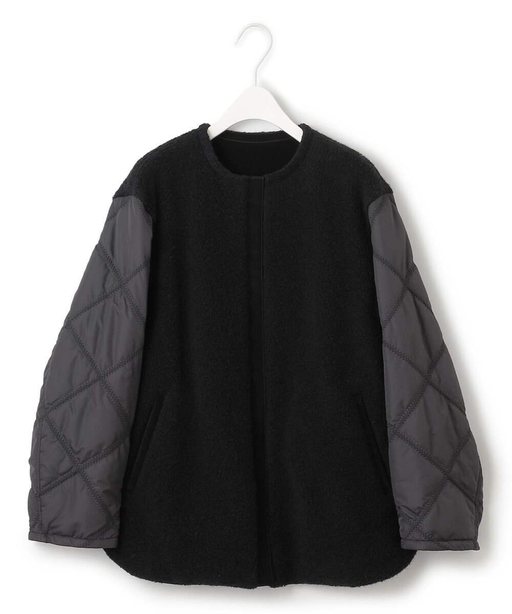 ICB 【リバーシブル着用可能】 ラミネートパイルキルト ミドル丈コート 