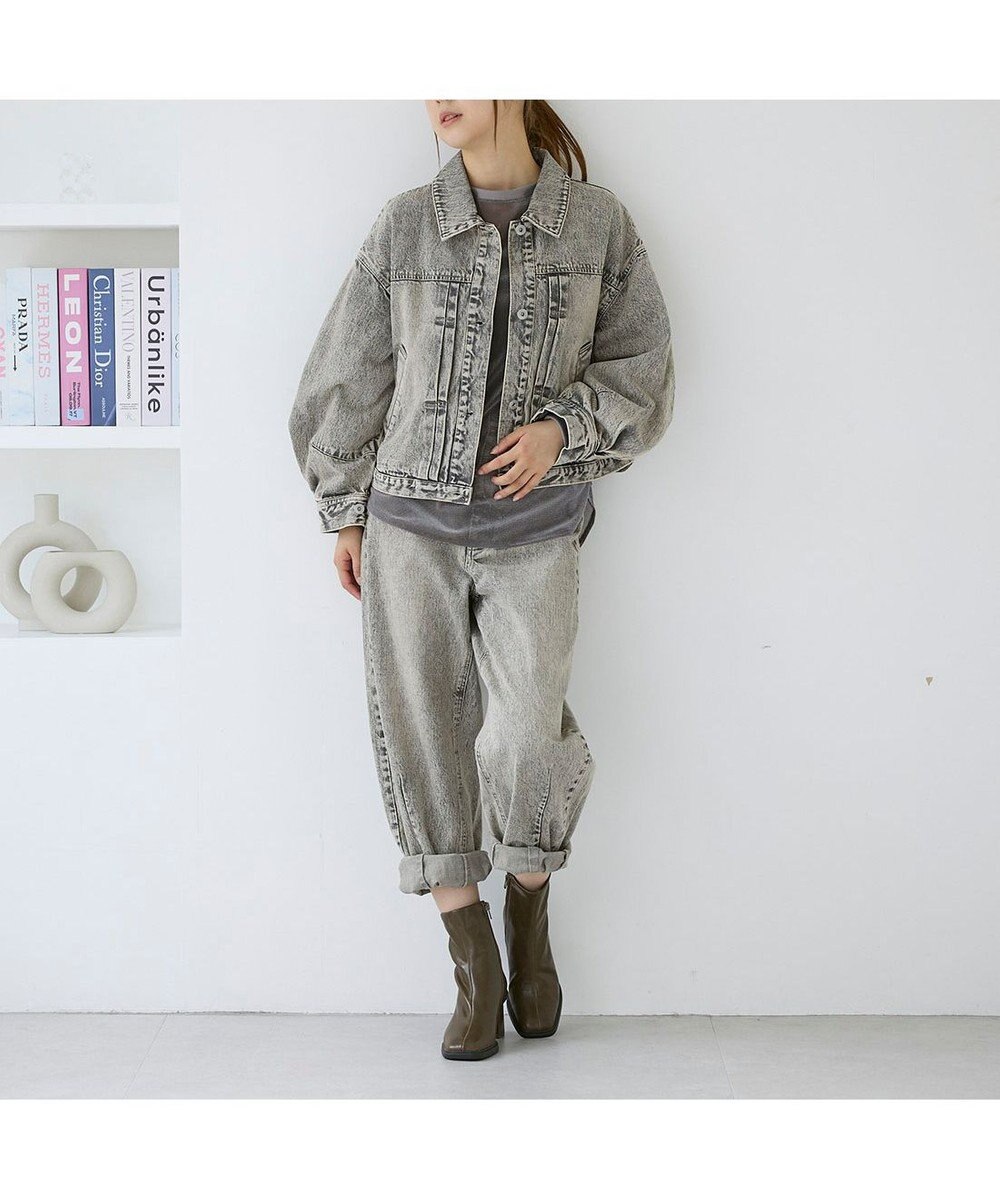 MODE ET JACOMO <carino>スクエアトゥブロックヒールブーツ 