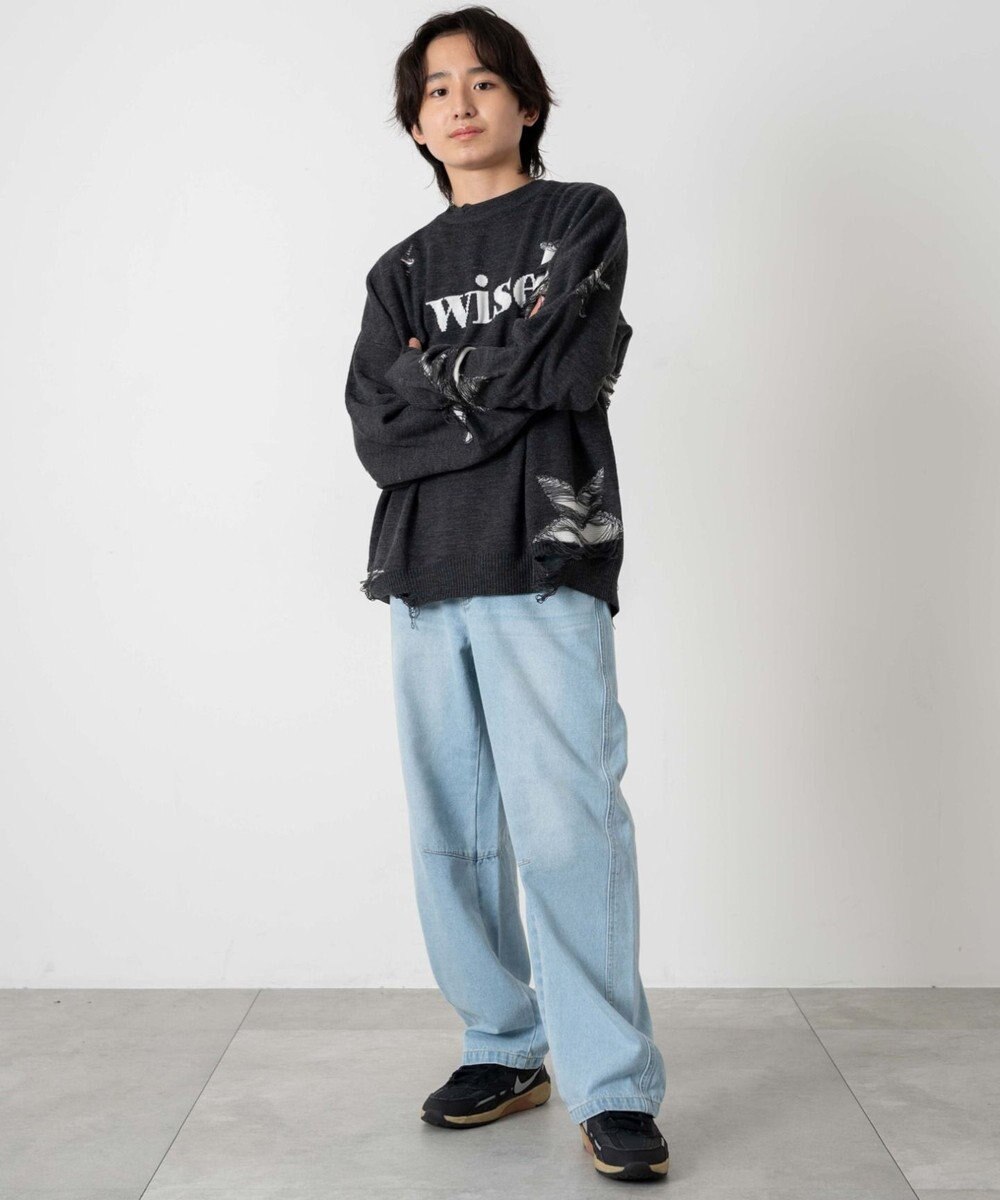 WEGO 【キッズITEM】イージーバレルレッグデニムパンツ（JUNIOR） 