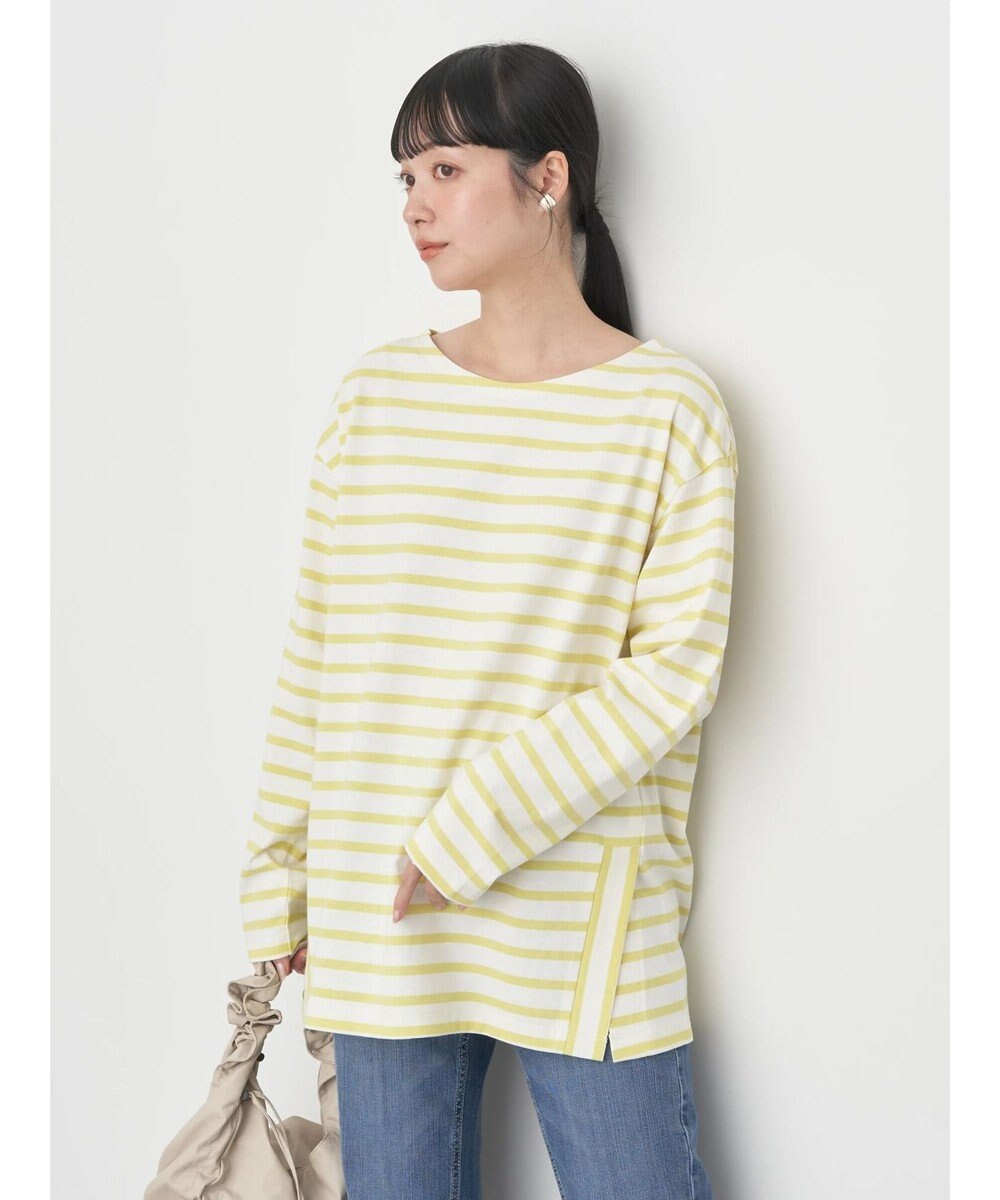 earth music&ecology ボーダーカットソーチュニック 