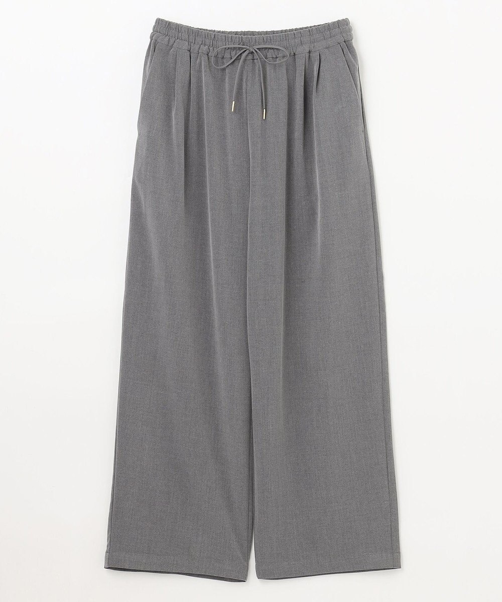 ANY 【洗濯機可能/ストレッチ/ウエストゴム】ウールライク2タックストレートパンツ 