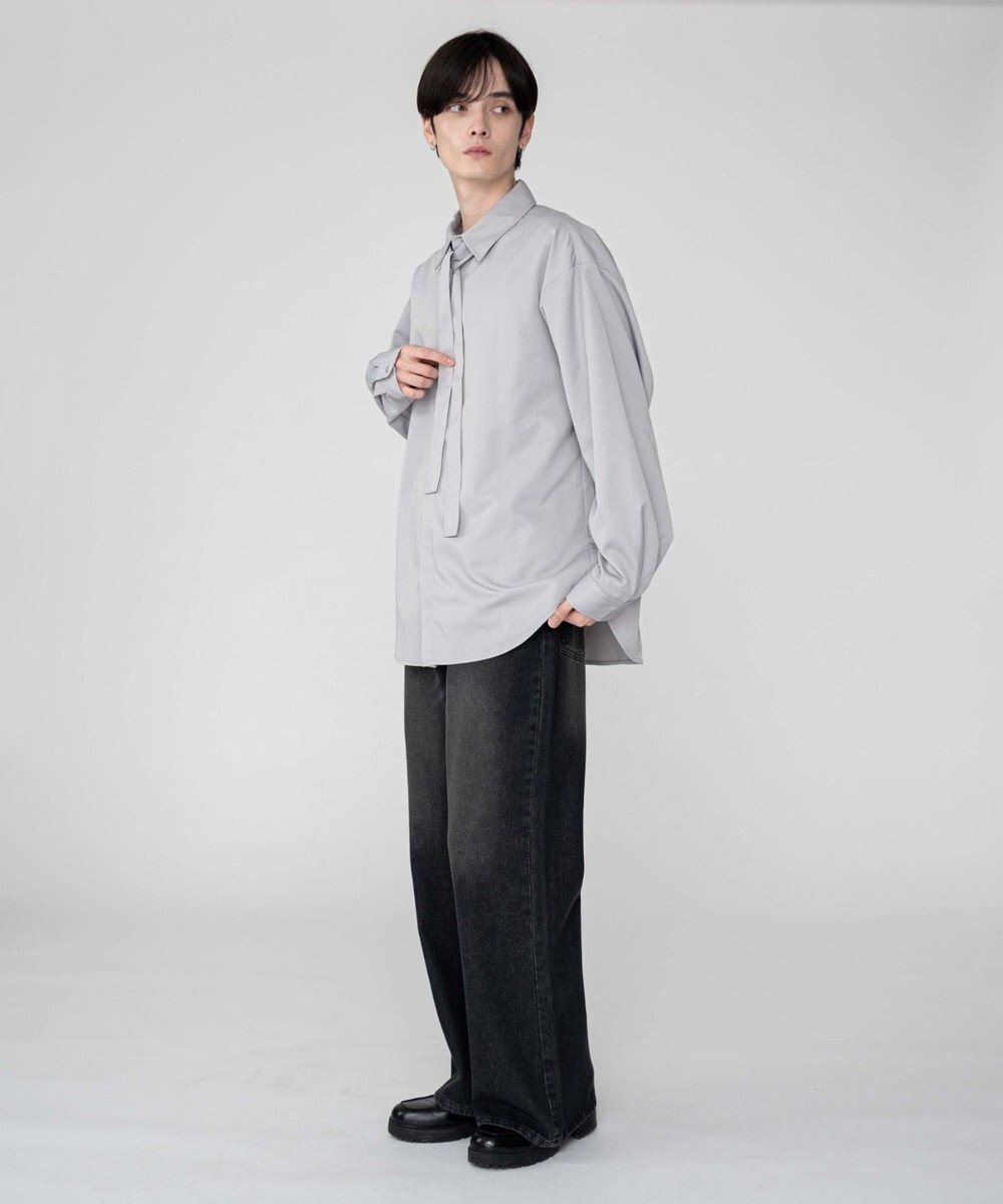 WEGO 【ユニセックス着用ITEM/MLサイズ展開】TRボウタイシャツ（LS） 