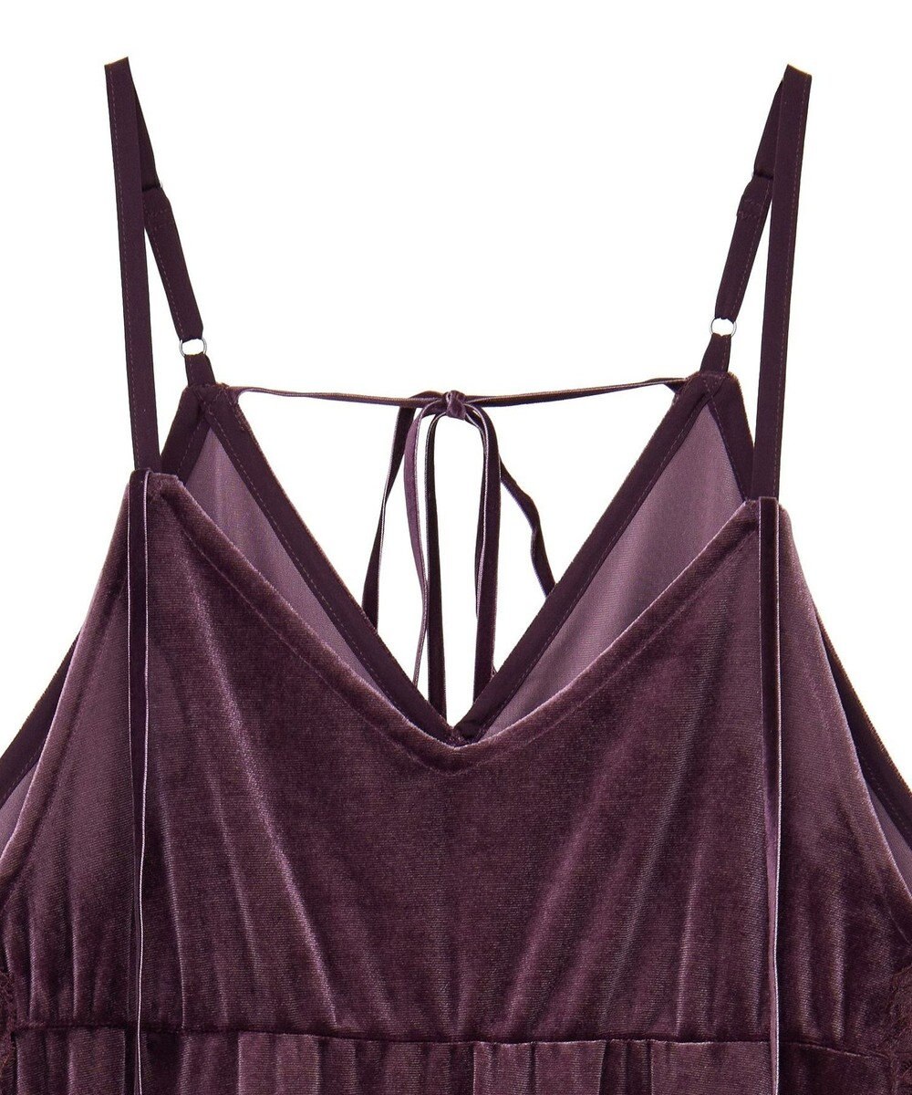 CRAFT STANDARD BOUTIQUE ベロアレース付きキャミワンピース 