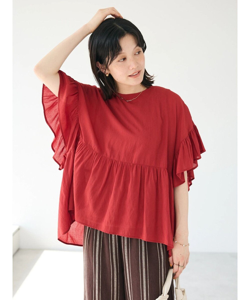 CRAFT STANDARD BOUTIQUE ウ゛ィンテージボイルティアード切替ブラウス 