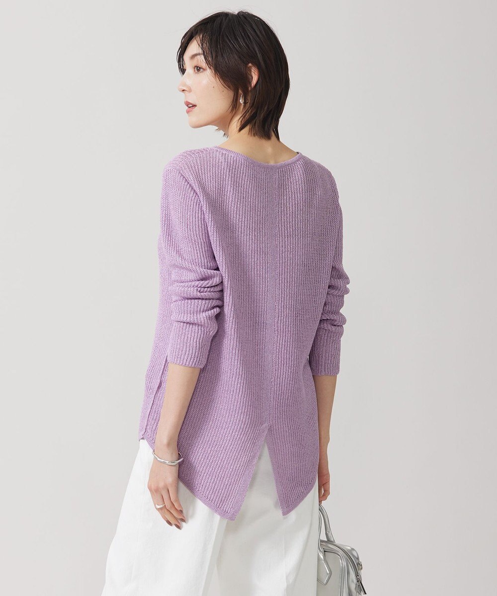 ICB 【洗える】 ペーパーブレンドシャインニット プルオーバー 