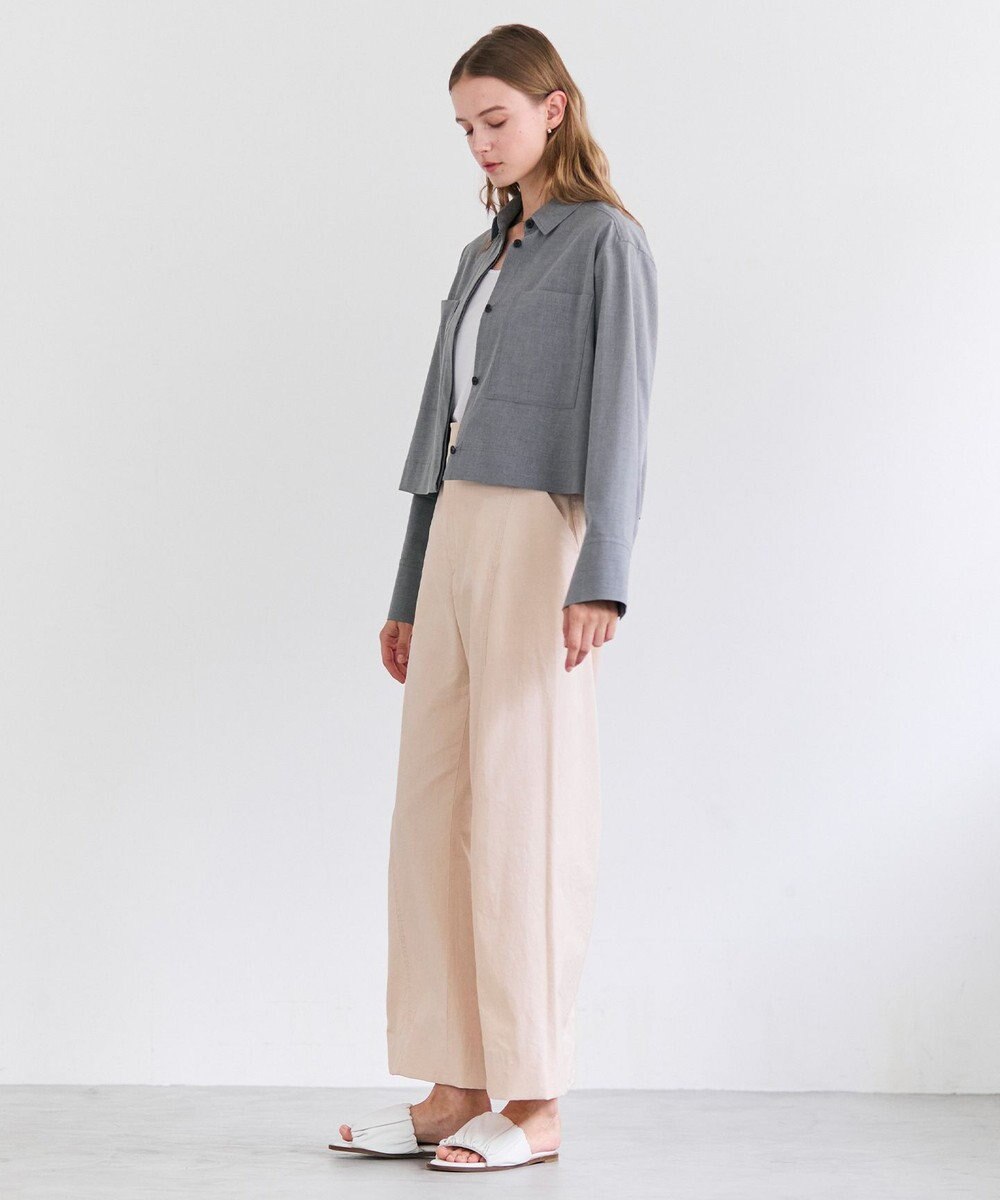 BEIGE， PREHNA / コットンツイル カービーシームワイドパンツ 