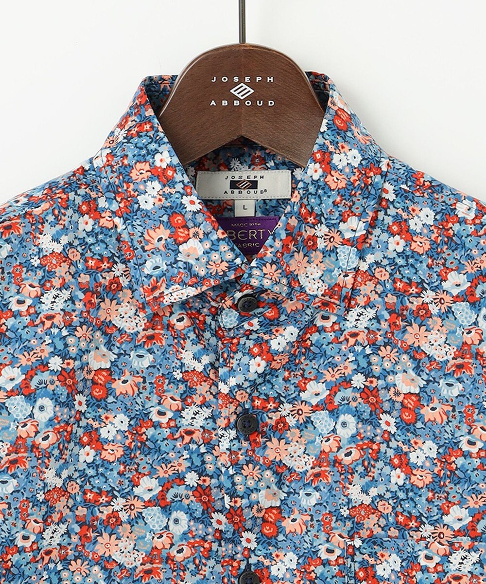 JOSEPH ABBOUD 【洗える】リバティプリント シャツ 