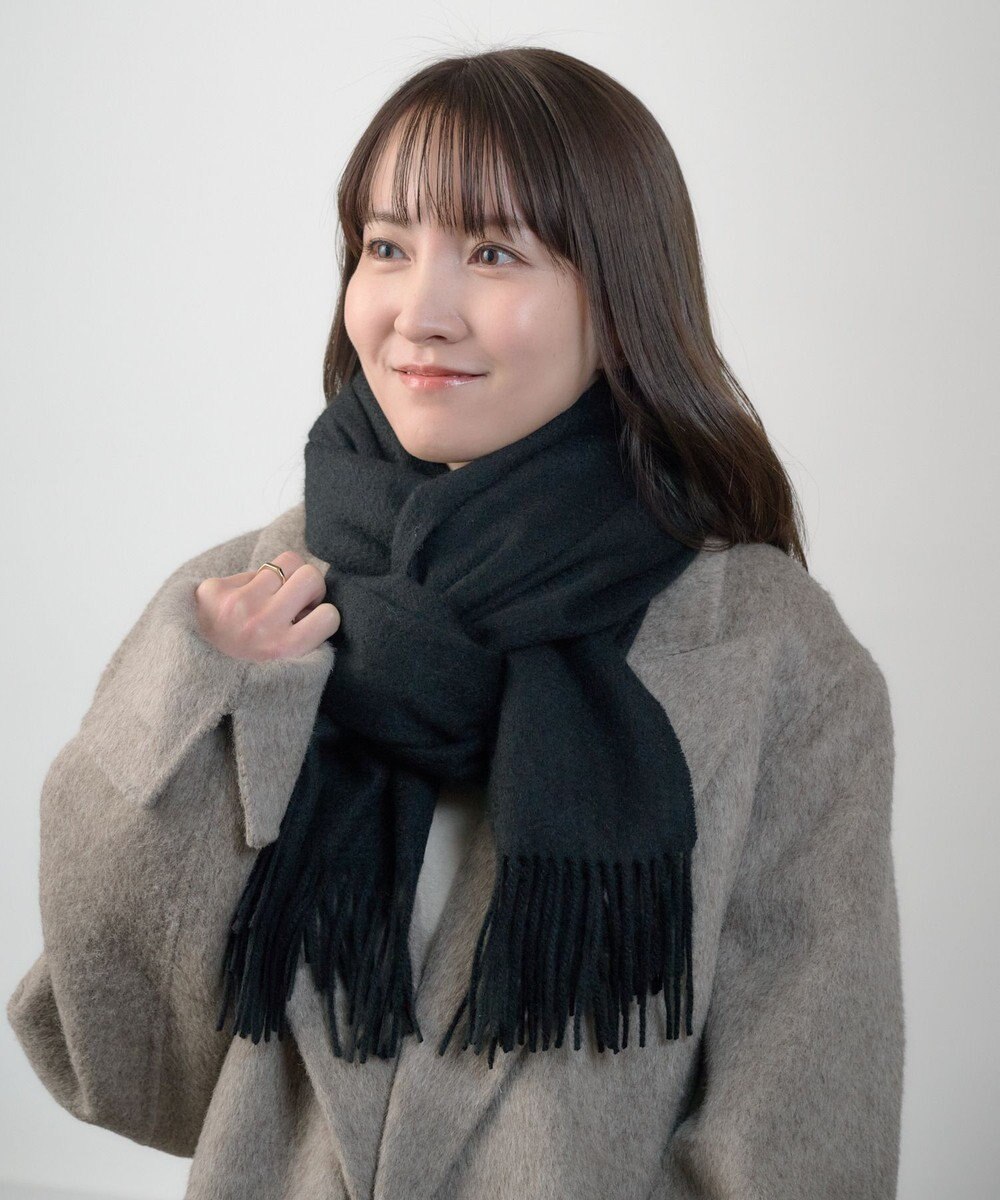 MOONBAT プラスムーンバット (+moonbat) カシミヤ100％無地ストール 洗える 190㎝×50㎝ 