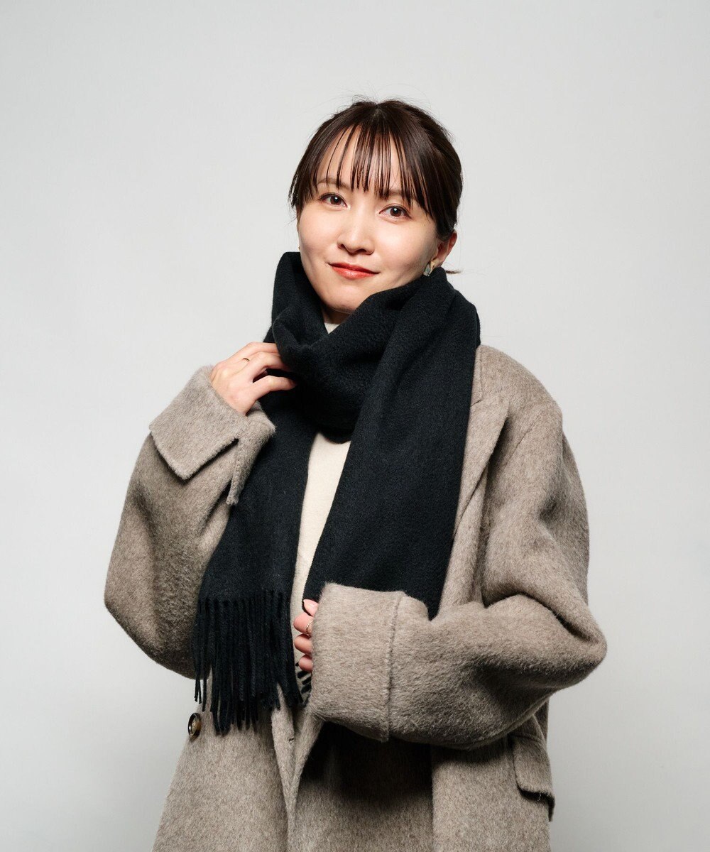 MOONBAT プラスムーンバット (+moonbat) カシミヤ100％無地ストール 洗える 190㎝×50㎝ 