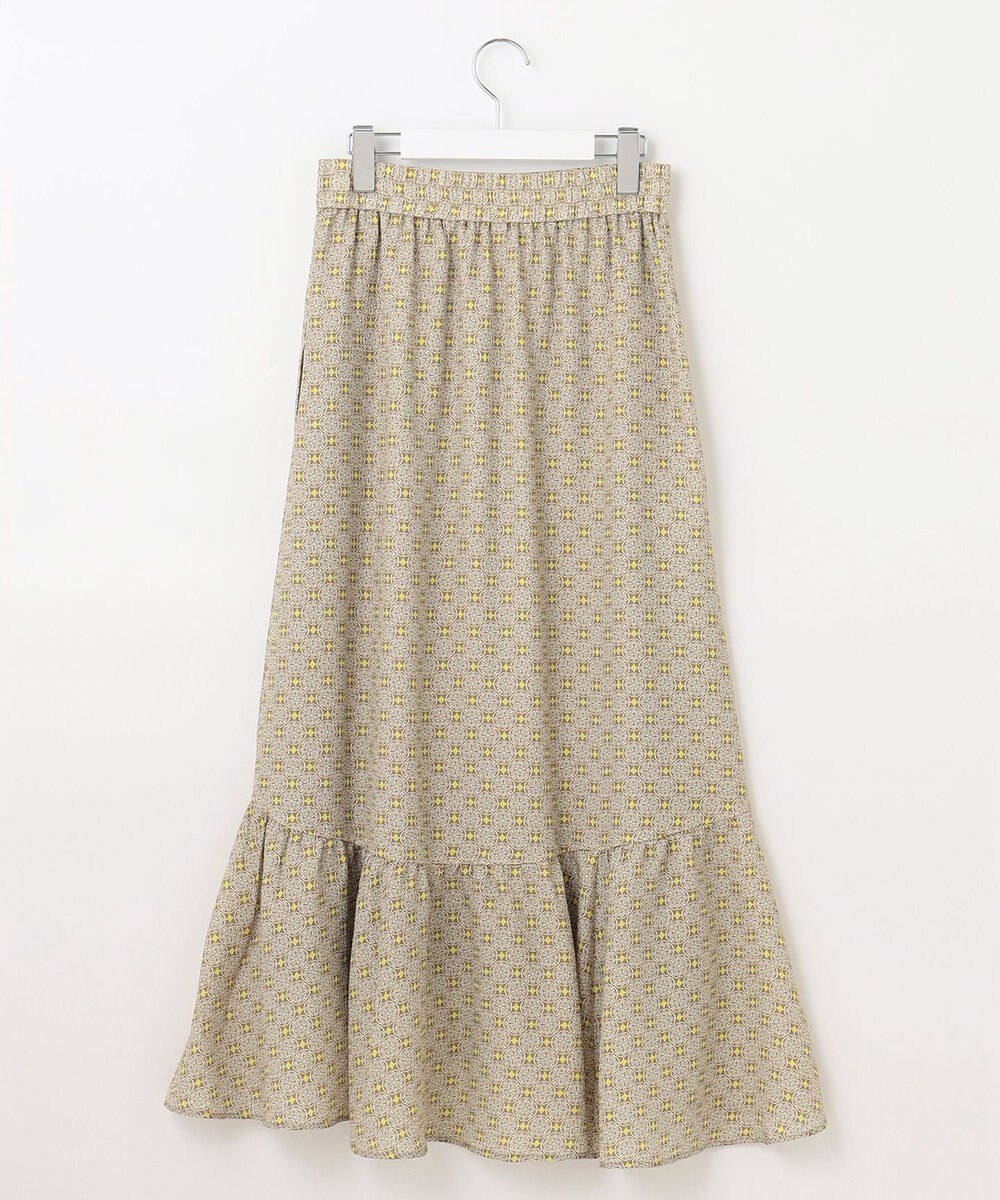 自由区 【洗える・XSサイズあり】アラベスクプリント スカート 