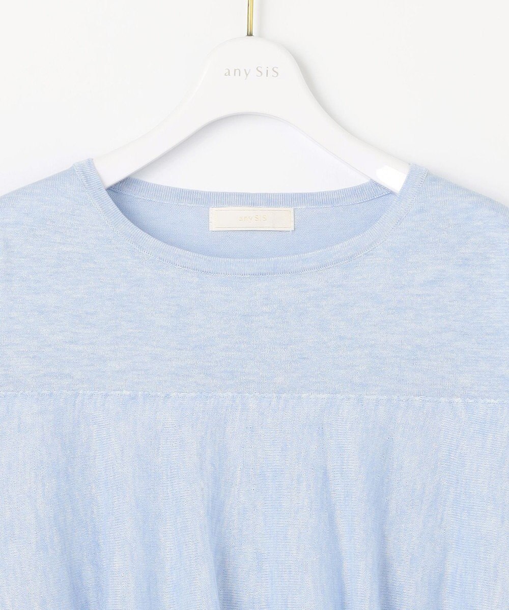 ANY SIS 【洗える】フリルシアー ニット 