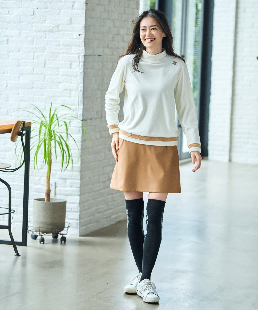 23区GOLF 【WOMEN】ベロア モックネック 