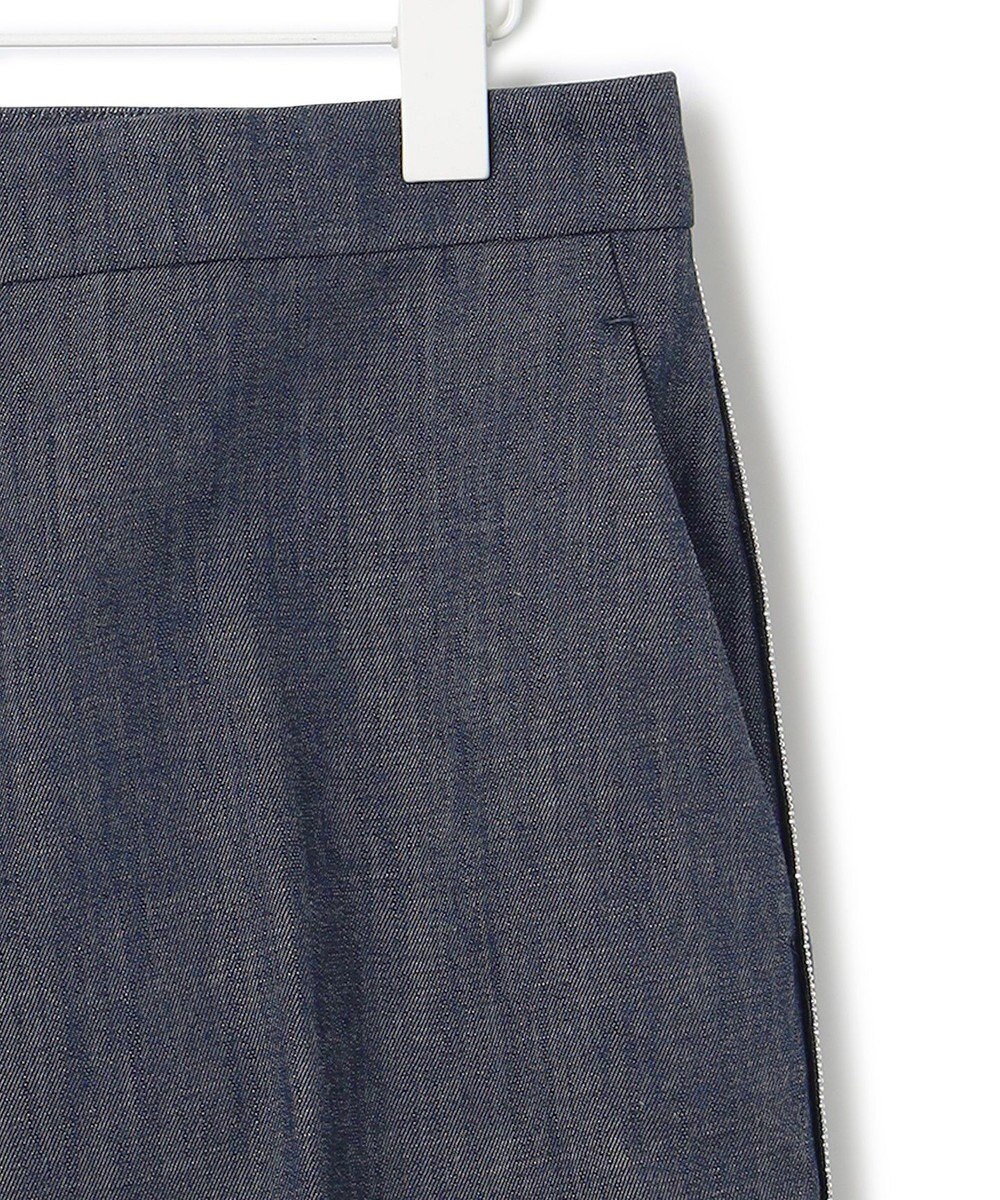 ICB 【洗える】 コットンリアクティブデニム ワイドストレートパンツ 