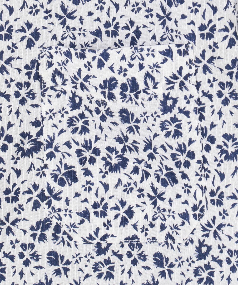 JOSEPH ABBOUD 【サスティナブル】コットンリヨセルリネンフラワープリント シャツ 