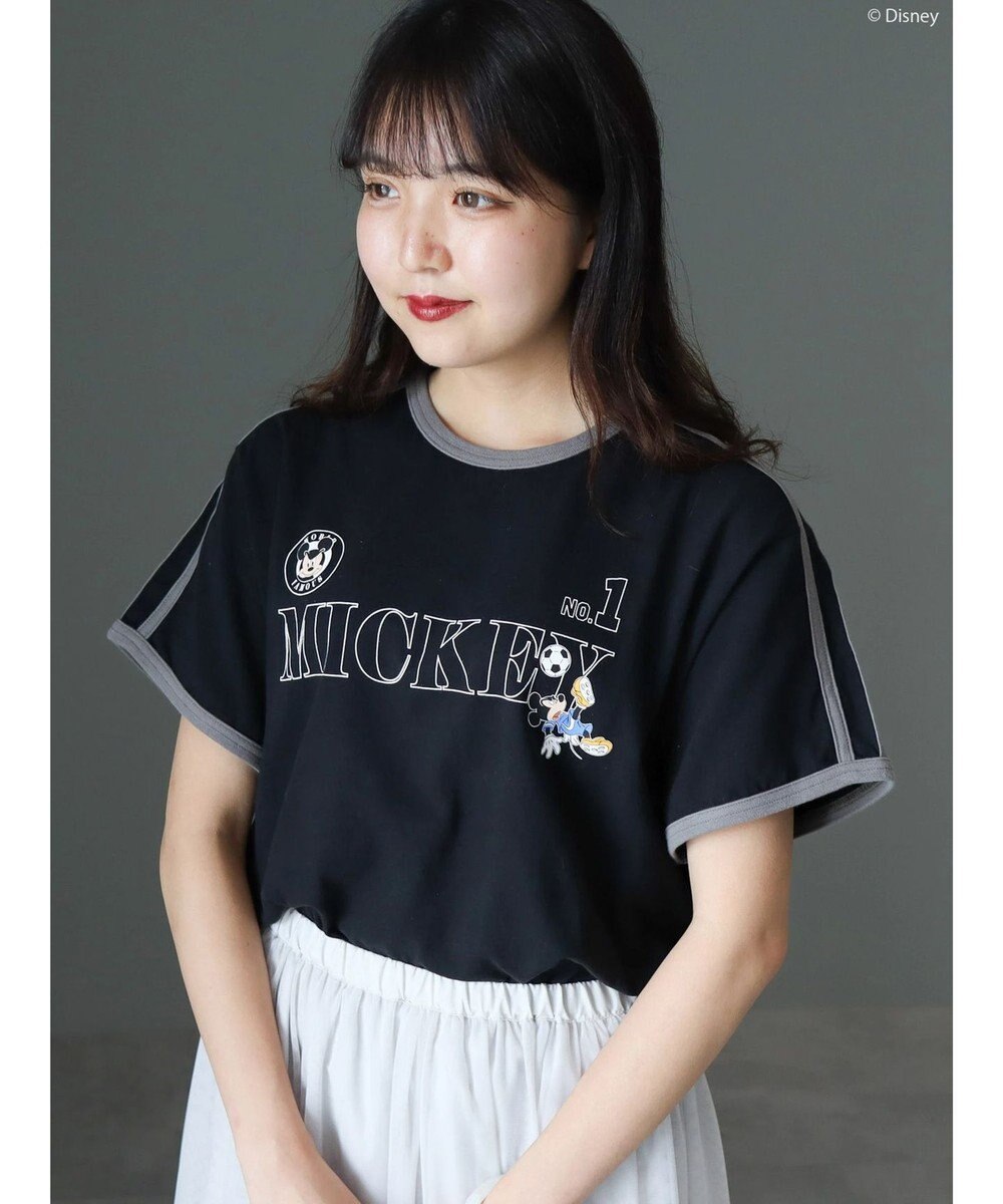 AMERICAN HOLIC ラインＴシャツ　Ｂｌａｃｋ／Ｄｉｓｎｅｙ 