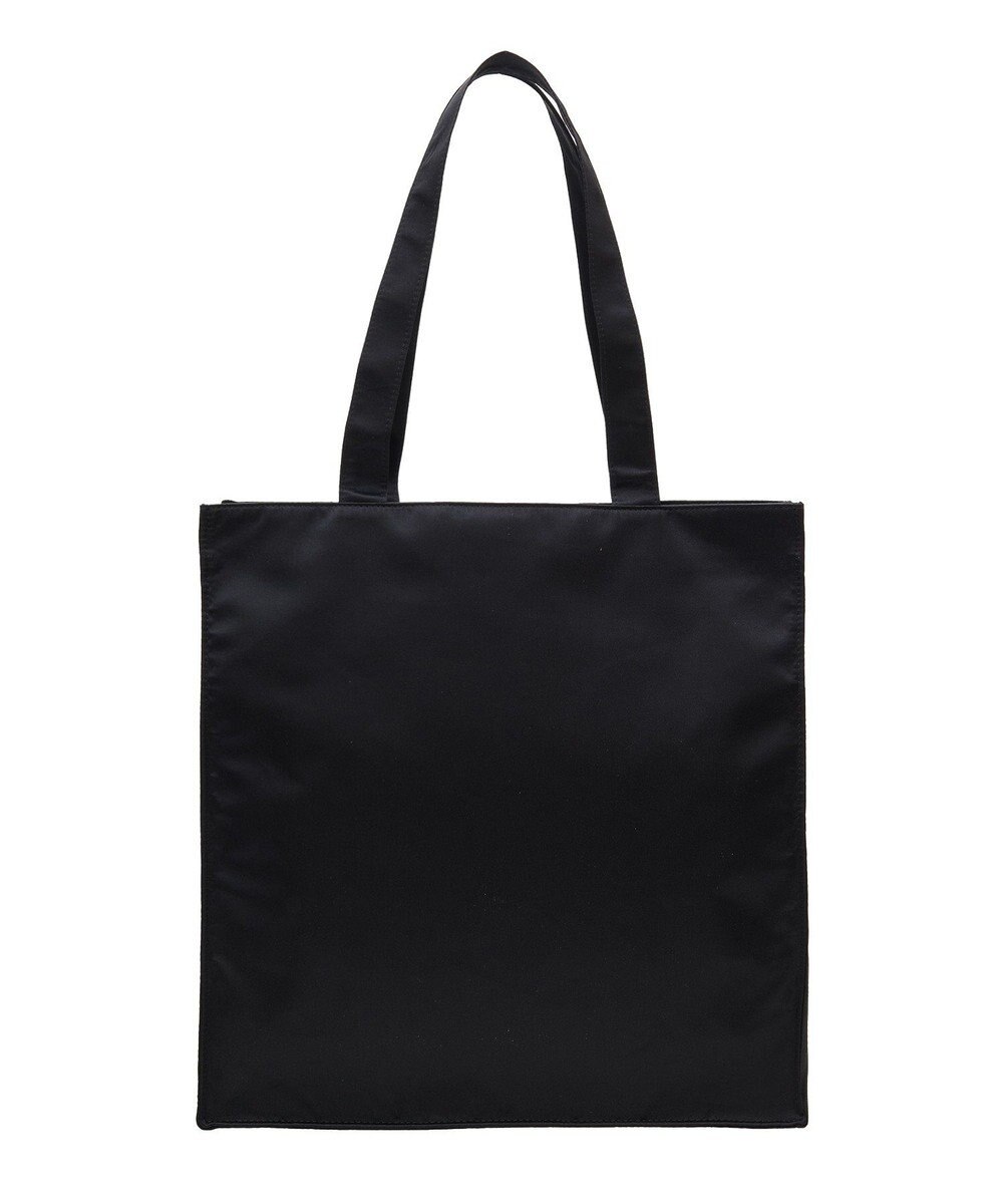 Maison de FLEUR サテンパールブランドロゴ刺繍トートバッグ 