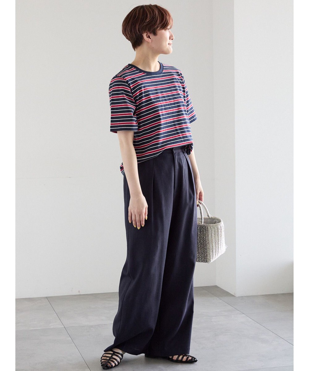 Te chichi レーヨンリネンストレートパンツ 