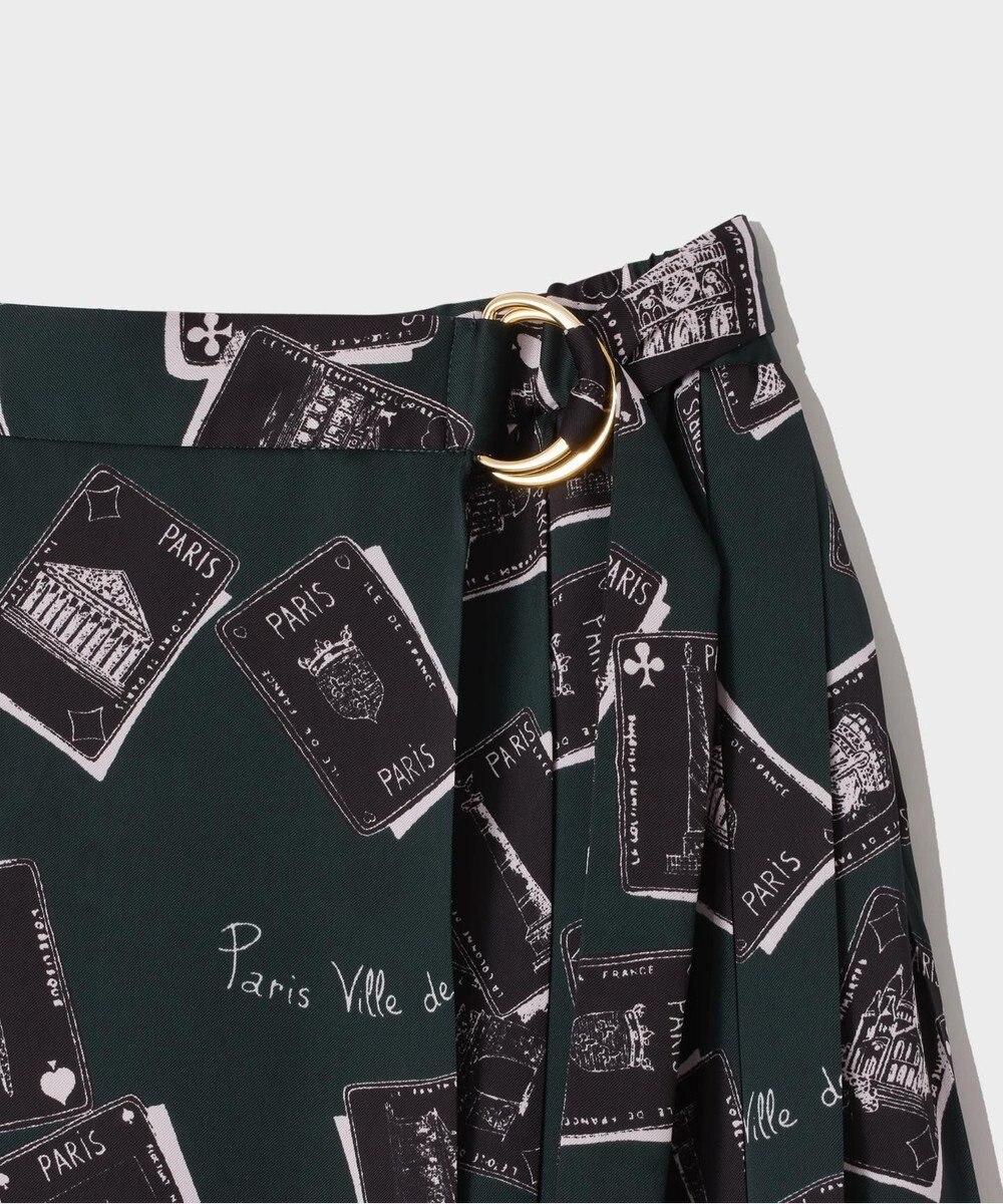 GRACE CONTINENTAL トランププリントラップスカート 