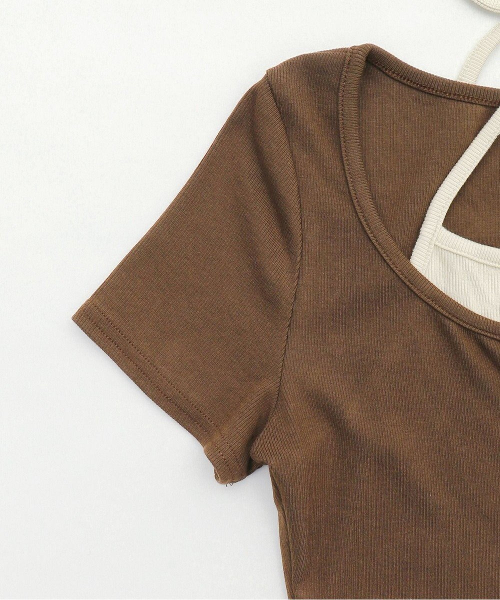 WEGO フロントレースアップレイヤードT 