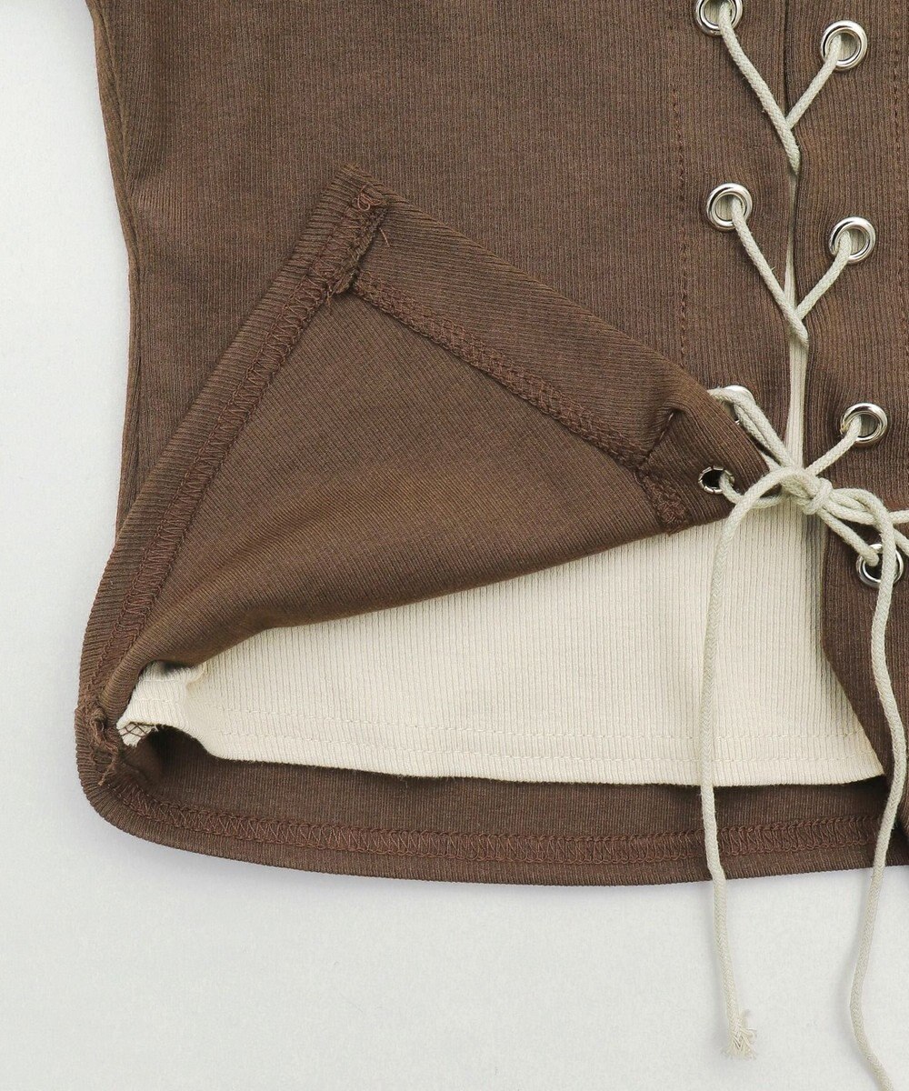 WEGO フロントレースアップレイヤードT 