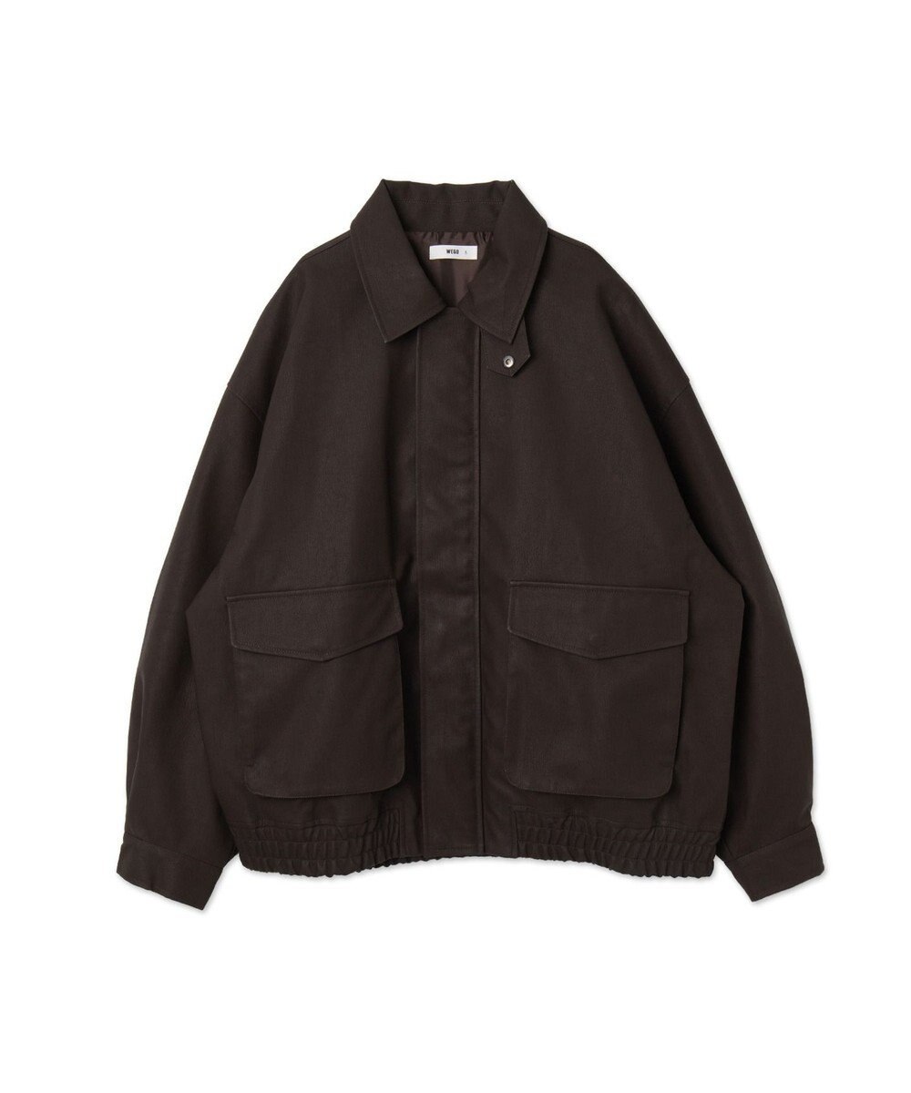 WEGO 【ユニセックス着用ITEM】エコレザー2WAYフライトジャケット 