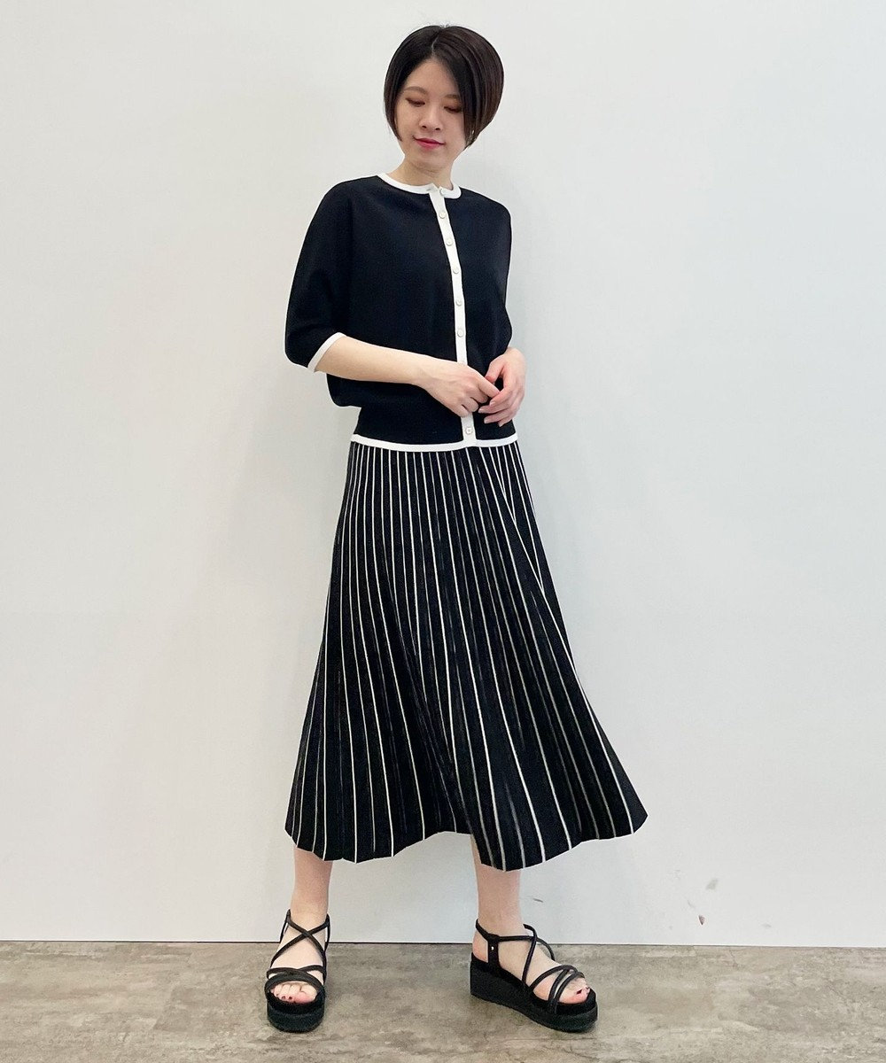 自由区 【洗える/マルチWAY】コットンアセテートニットセットアップ 