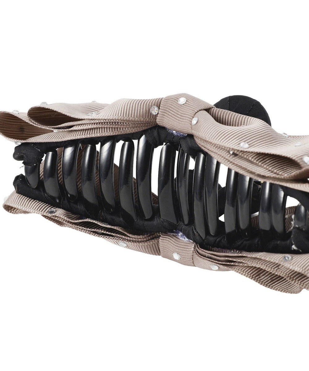 Maison de FLEUR ビジューグログランリボンバンスクリップ 