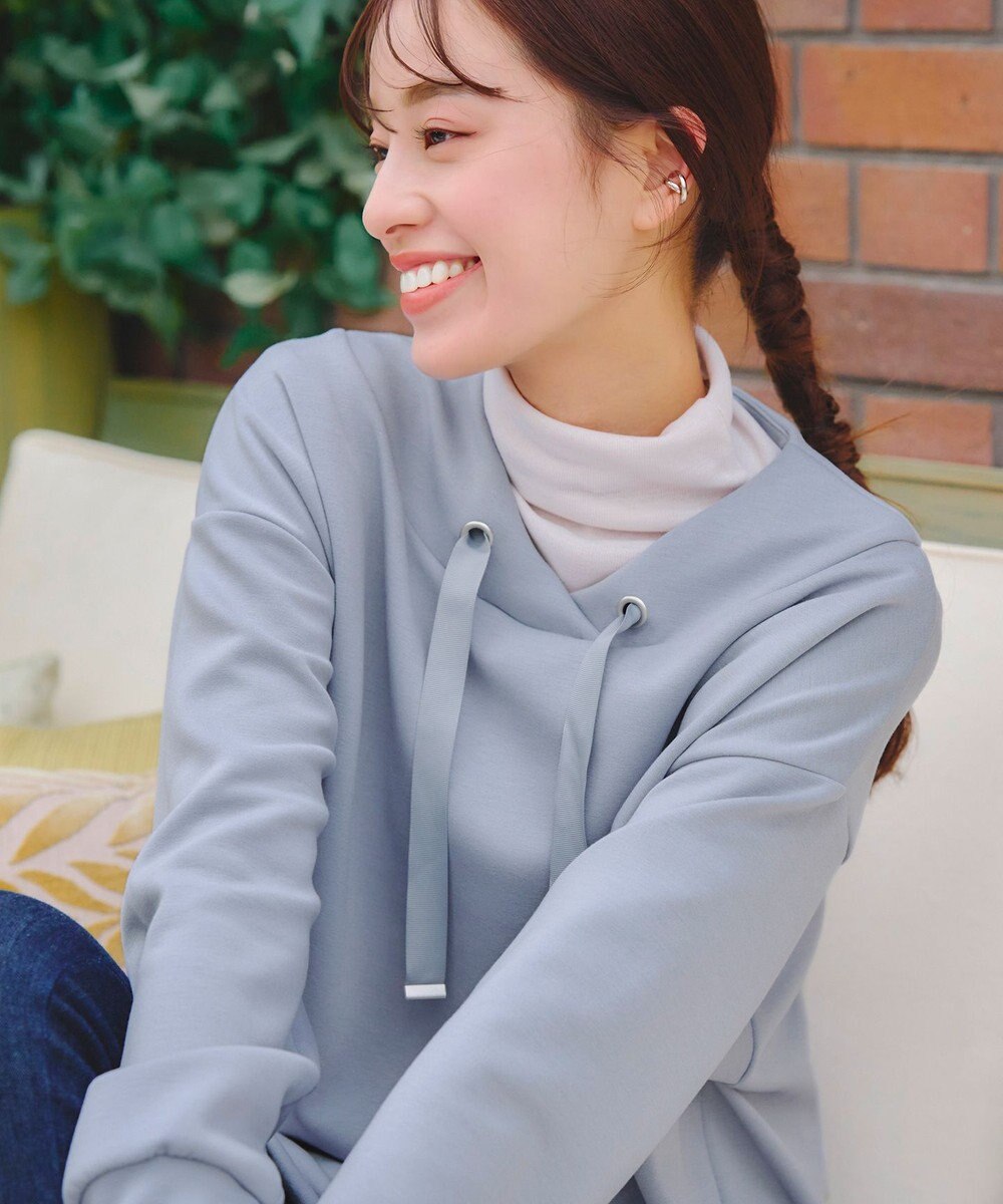 Tiaclasse 【洗える】フード風ダイバートップス 