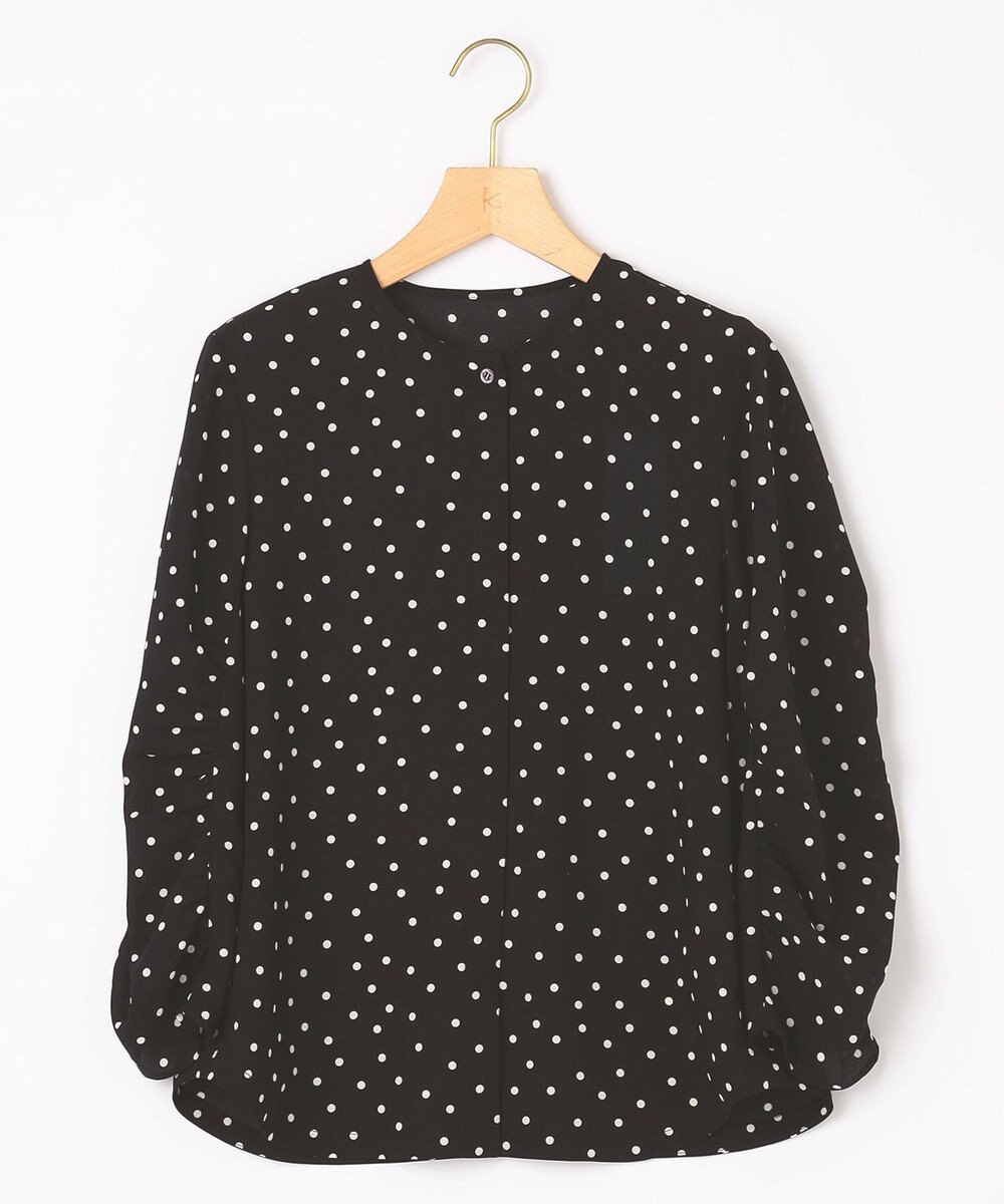 組曲 L ドットジョーゼットプリント ブラウス 