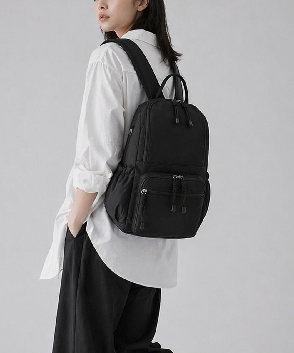 style code 【RICKERS/リッカーズ】ミニリュック レディース きれいめ 軽量 ナイロン 小さめ リュックサック おしゃれ ブラック 黒 大人 b5 収納 