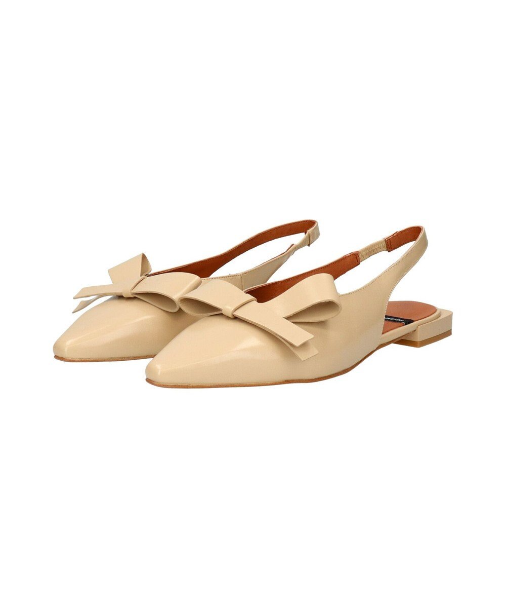 INTER-CHAUSSURES 【ANGEL ALARCON】ポインテッドトウローヒールリボンパンプス 