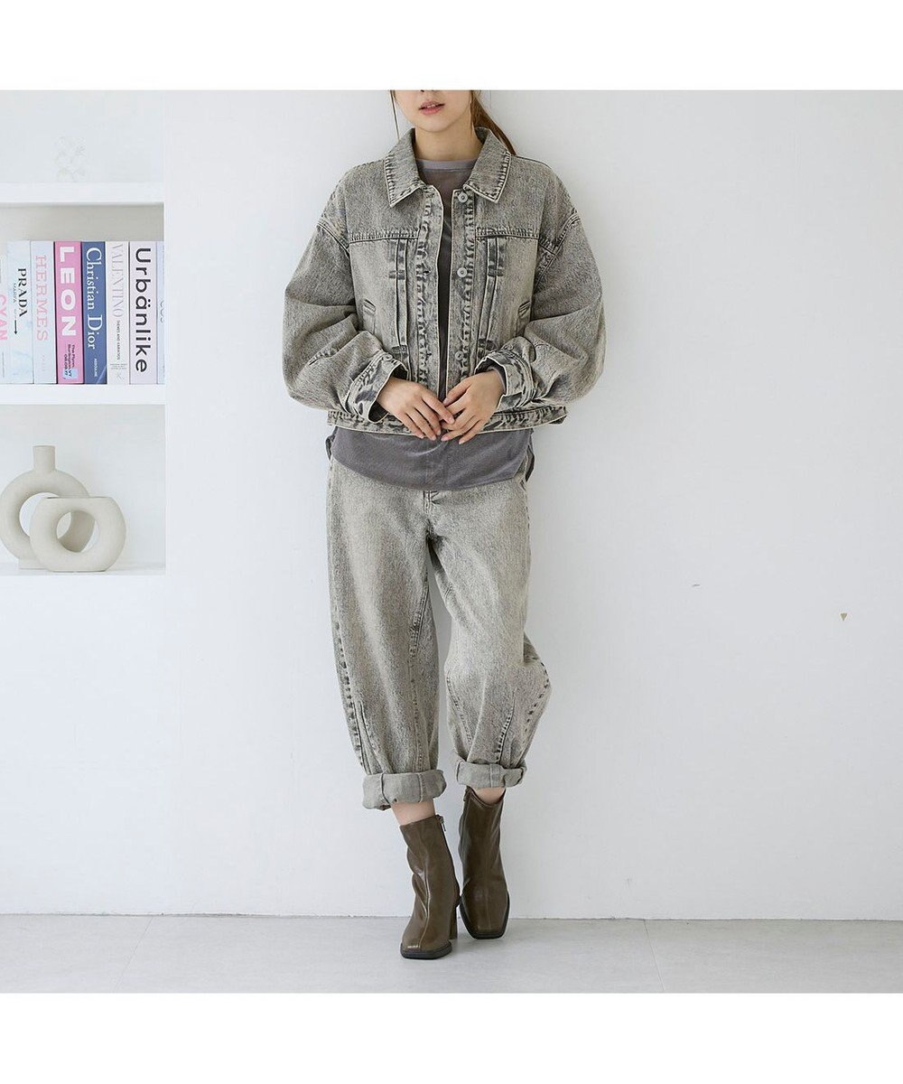 MODE ET JACOMO <carino>スクエアトゥブロックヒールブーツ 