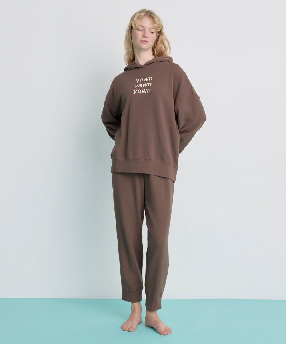 une nana cool 【綿混】あくびのお嬢さんの裏毛フーディーパジャマ 