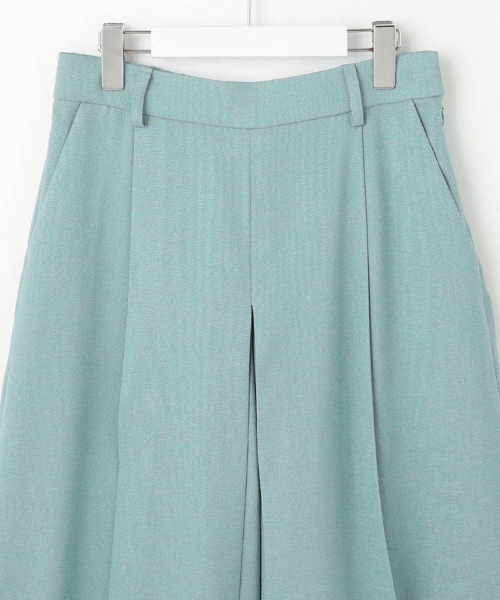 自由区 【セットアップ対応・接触冷感・洗える】リネンライクシンセティックキュロット パンツ 